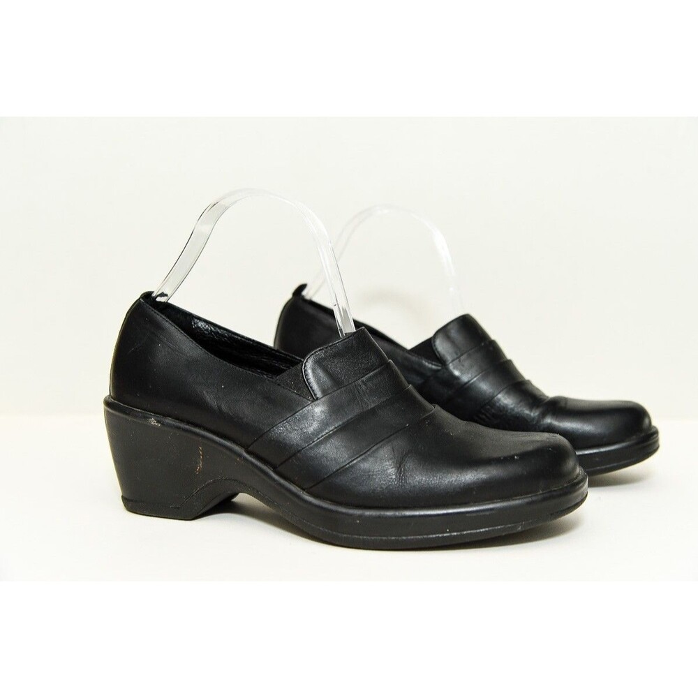 Dansko Women's Aubrey Pleated Professional Clogs Shoes Slip On Black 41 10.5/11